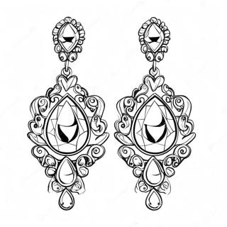 Sparkling Earrings Coloring Page 62208-51540