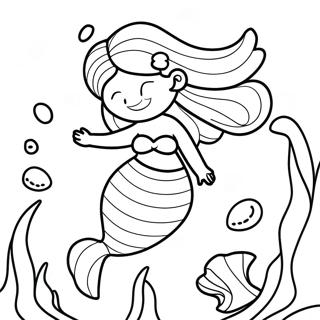 Pregnant Mermaid Underwater Scene Coloring Page 62217-51541