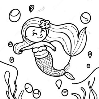 Pregnant Mermaid Underwater Scene Coloring Page 62217-51542