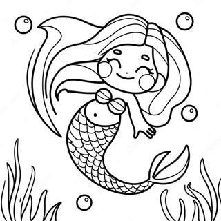 Pregnant Mermaid Underwater Scene Coloring Page 62217-51543