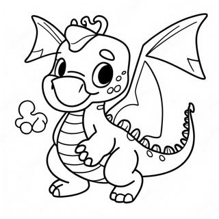 Magical Wish Dragon Flying Coloring Page 62228-51553