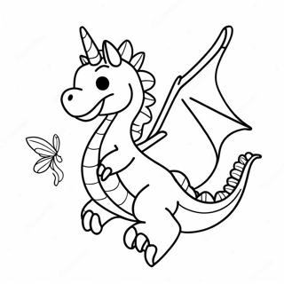 Magical Wish Dragon Flying Coloring Page 62228-51554