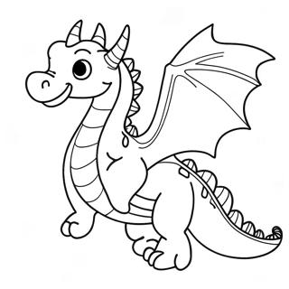 Magical Wish Dragon Flying Coloring Page 62228-51556