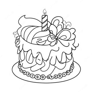 Barbie Cake Coloring Pages