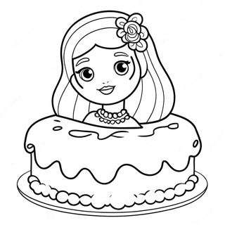 Barbie Cake Coloring Page 62247-51562