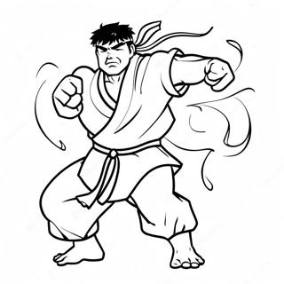 Ryu In Action Coloring Page 62258-51574