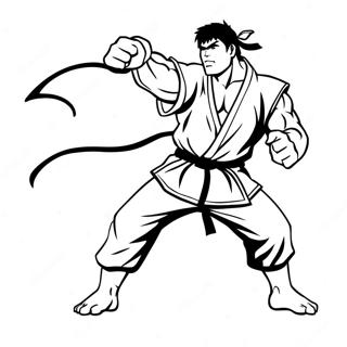 Ryu In Action Coloring Page 62258-51576