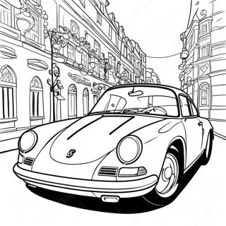 Classic Porsche Sports Car Coloring Page 6225-4975