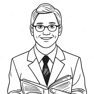 Friendly Lds Missionary With Scriptures Coloring Page 62288-51611