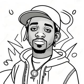 Lil Uzi Vert In Stylish Outfit Coloring Page 62308-51629