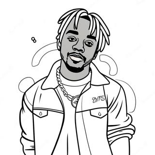 Lil Uzi Vert In Stylish Outfit Coloring Page 62308-51630