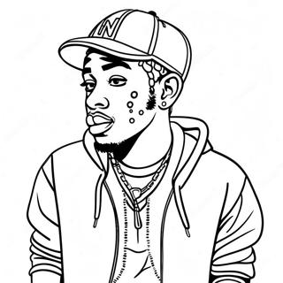 Lil Uzi Vert In Stylish Outfit Coloring Page 62308-51631