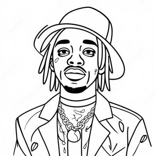 Lil Uzi Vert In Stylish Outfit Coloring Page 62308-51632