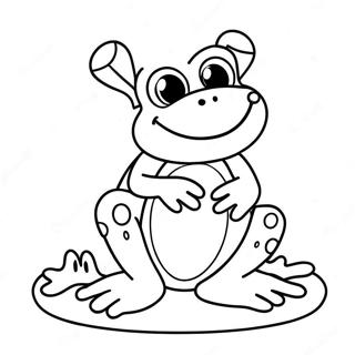 Sweet Frog Coloring Page 62327-51628