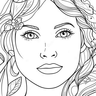 Realistic Face Coloring Pages