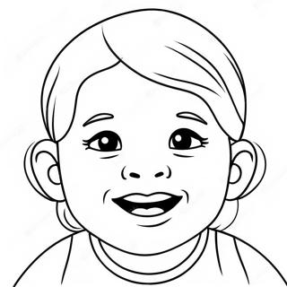 Smiling Child Face Coloring Page 62368-51662