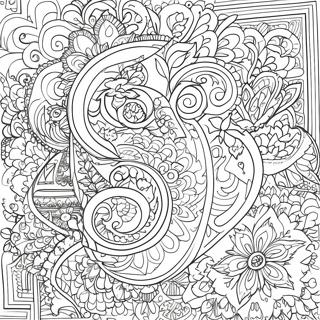 Colorful Arabic Calligraphy Coloring Page 62388-51688