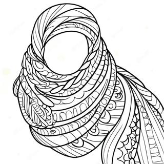 Cozy Knitted Scarf Coloring Page 62398-51697