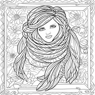 Cozy Knitted Scarf Coloring Page 62398-51698