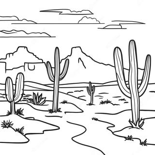 Southwest Landscape Coloring Page 62407-51690