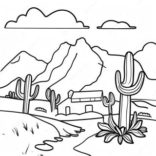 Southwest Landscape Coloring Page 62407-51691