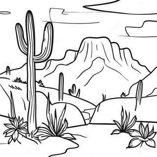 Southwest Landscape Coloring Page 62407-51692