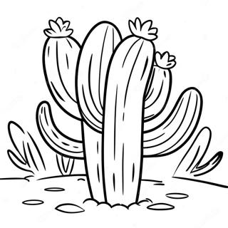 Colorful Southwest Cactus Coloring Page 62408-51693