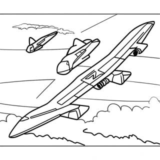 Stealthy B2 Bomber Flying Coloring Page 62428-51717