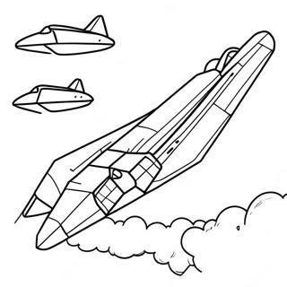 Stealthy B2 Bomber Flying Coloring Page 62428-51719