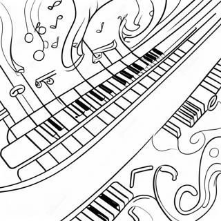 Colorful Musical Keyboard Coloring Page 62438-51721