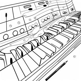 Colorful Musical Keyboard Coloring Page 62438-51722