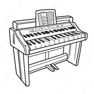 Colorful Musical Keyboard Coloring Page 62438-51723