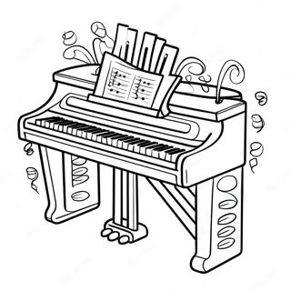 Colorful Musical Keyboard Coloring Page 62438-51724