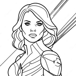 Black Widow Superhero Coloring Page 6244-4986