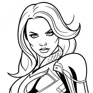 Black Widow Superhero Coloring Page 6244-4987