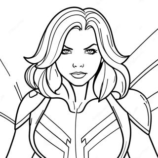 Black Widow Superhero Coloring Page 6244-4988