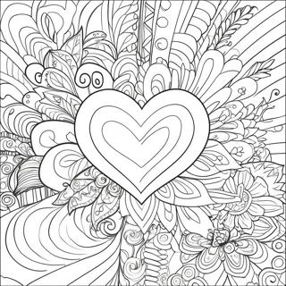 Colorful Heartsping Design Coloring Page 62458-51730