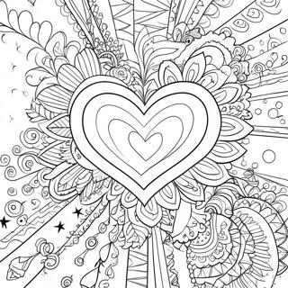 Colorful Heartsping Design Coloring Page 62458-51732