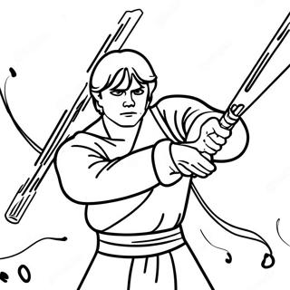 Luke Skywalker Lightsaber Duel Coloring Page 62468-51749