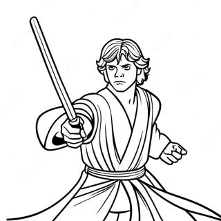 Luke Skywalker Lightsaber Duel Coloring Page 62468-51750