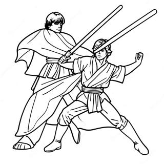 Luke Skywalker Lightsaber Duel Coloring Page 62468-51751