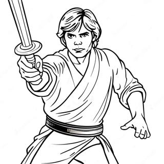 Luke Skywalker Lightsaber Duel Coloring Page 62468-51752