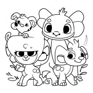 Adventurous Jungle Junction Animals Coloring Page 62478-51757