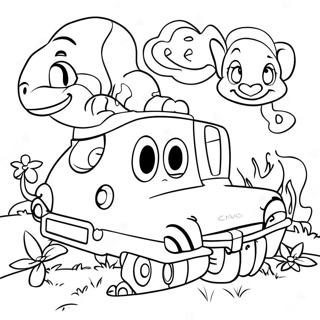 Adventurous Jungle Junction Animals Coloring Page 62478-51758