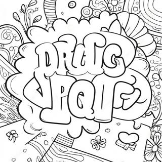 Colorful Anti Drug Message Coloring Page 62488-51766