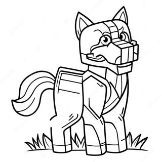 Minecraft Wolf Coloring Page 62497-51764