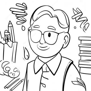 Nerdy Coloring Page 62537-51782