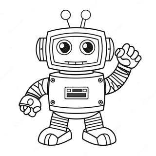 Geeky Robot Coloring Page 62538-51801