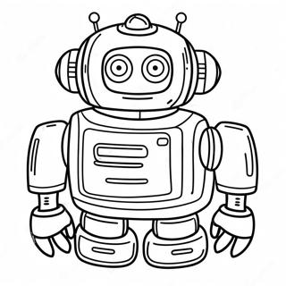 Geeky Robot Coloring Page 62538-51802