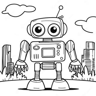 Geeky Robot Coloring Page 62538-51804